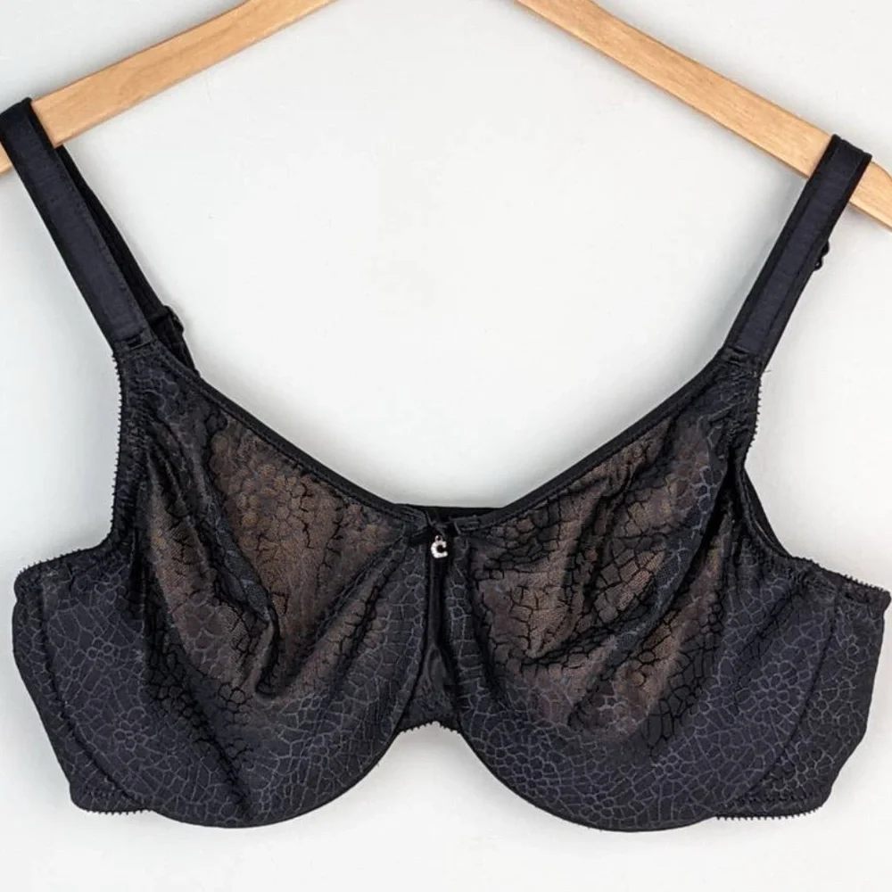 Chantelle C Magnifique Minimizer lightly lined full coverage Bra 42D black NWOT - Picture 10 of 12